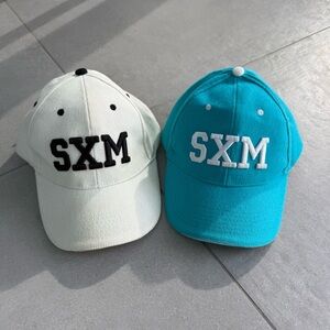 (2) SXM Sint Maarten Saint Martin Hats Baseball Caps Unisex Adjustable